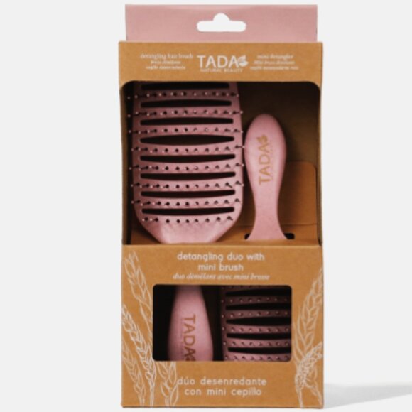 Tada Other - New TADA Natural Beauty | Detangling Duo with Mini Brush (Pink)